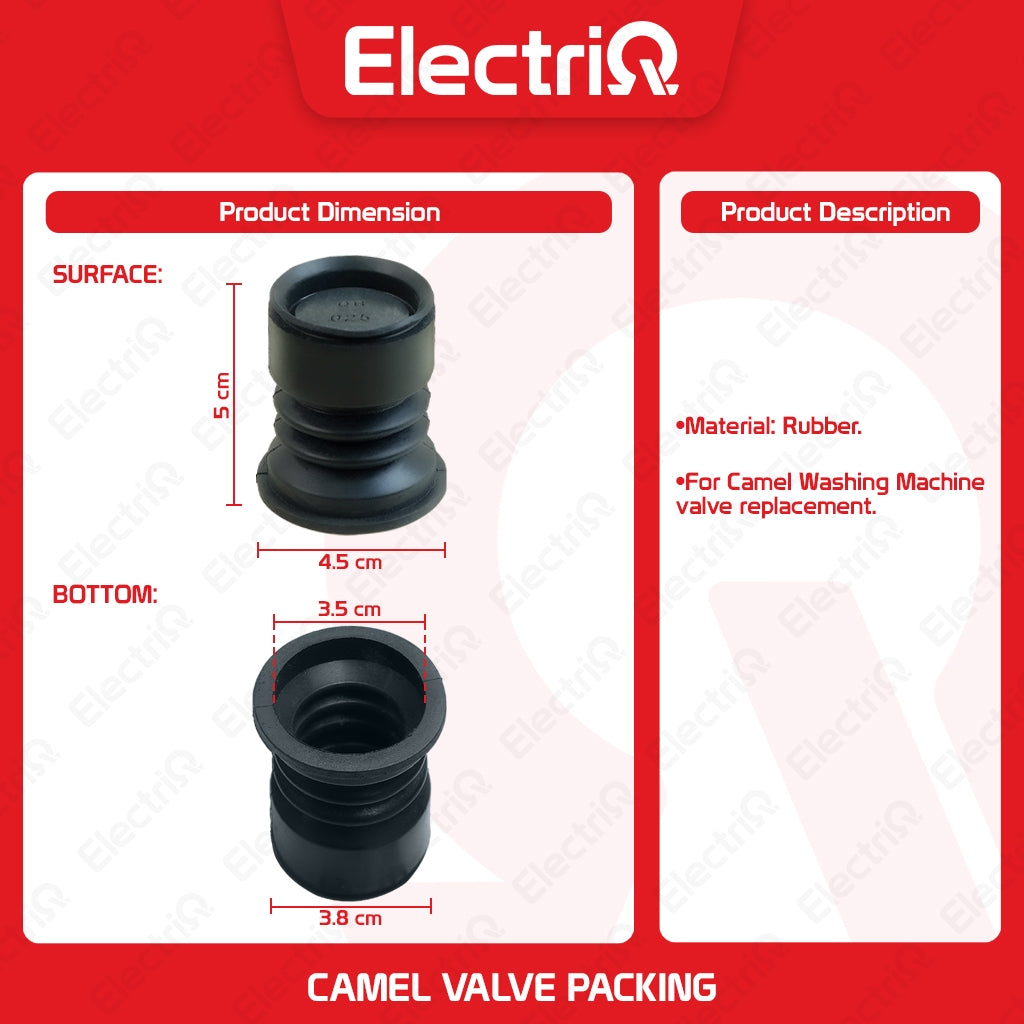 Electriq Rubber Drain Valve / Packing Valve for Washing Machine Replacement Part