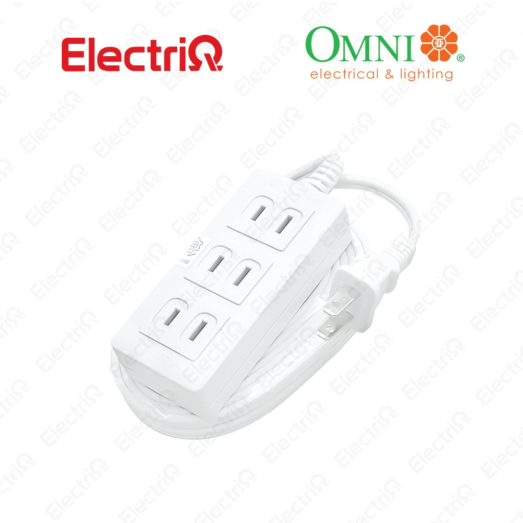 Electriq Omni Eco Extension Cord 3-Gang 4M 15A 250V Heavy Duty Power Extension