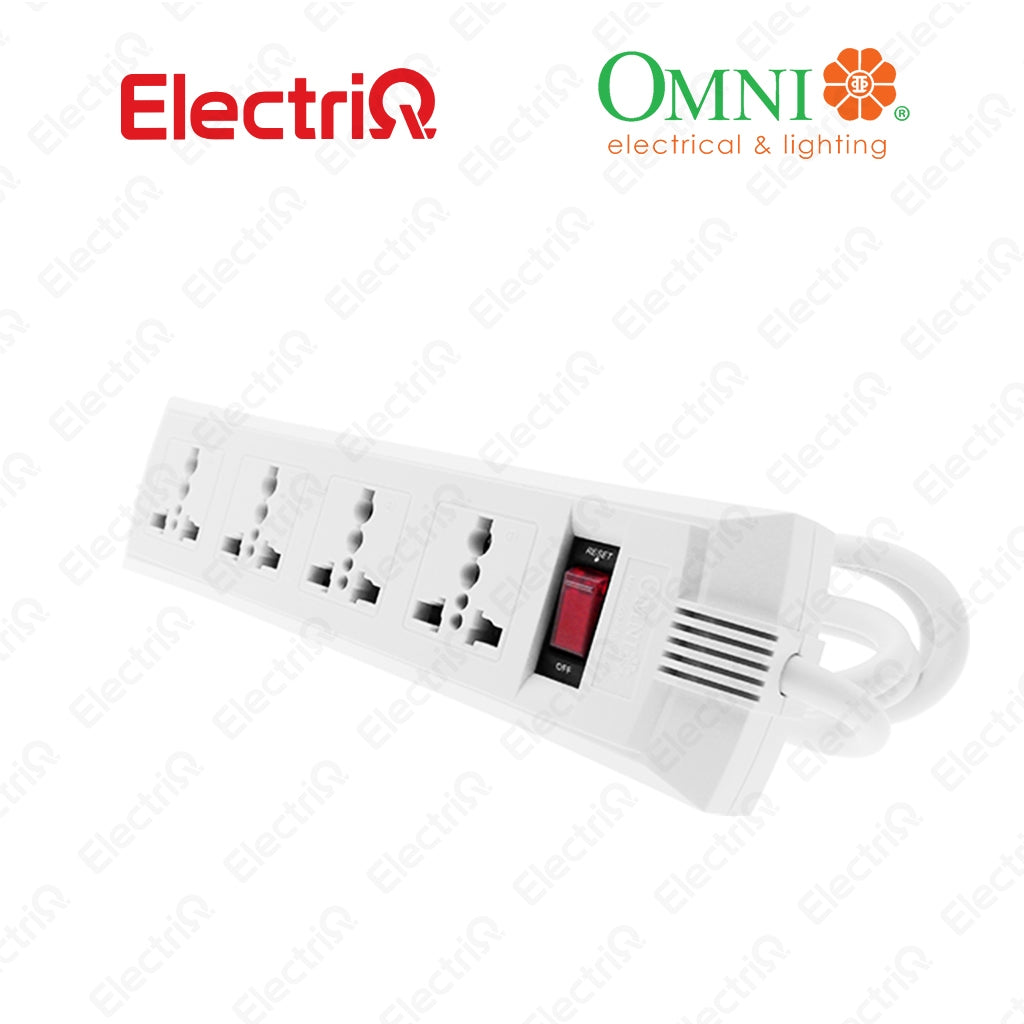 Electriq Omni Universal Disk Power Extension Cord with Switch 1.83M Heavy Duty Multi Outlet Extension