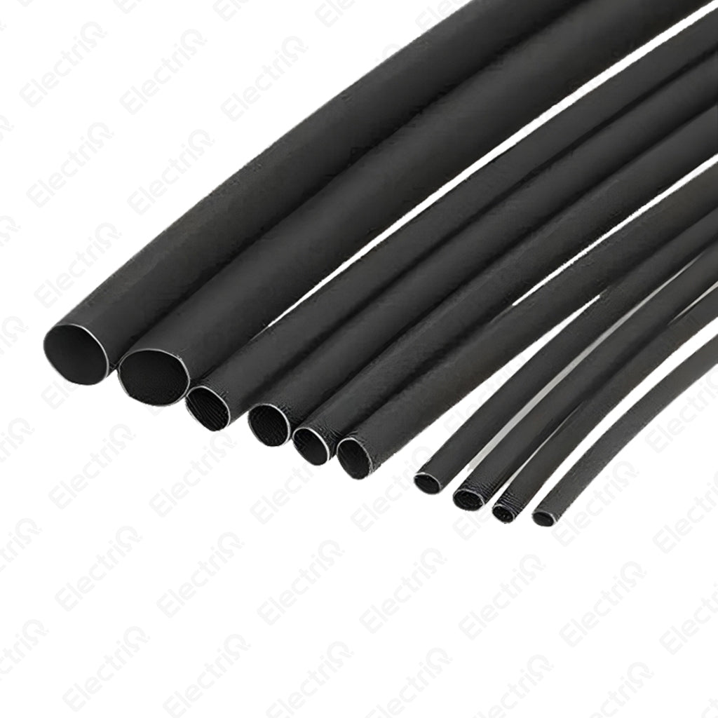 Electriq Heat Shrink Tube Black 1 Meter Cut Per Order 600V 125°C Electrical Insulation Sleeve