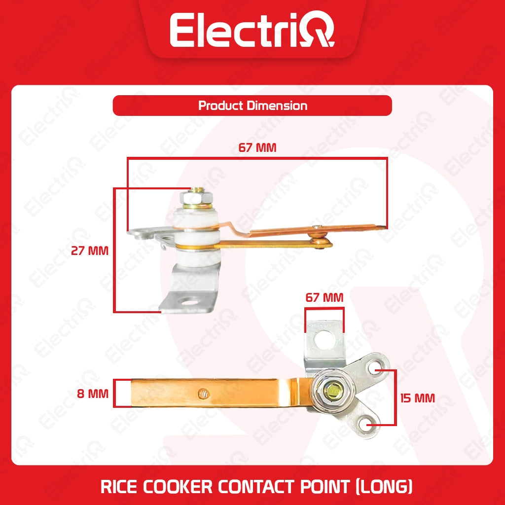 Electriq High-Power Rice Cooker Thermostat Switch / Bimetal Temperature Contact (Copper Contact)