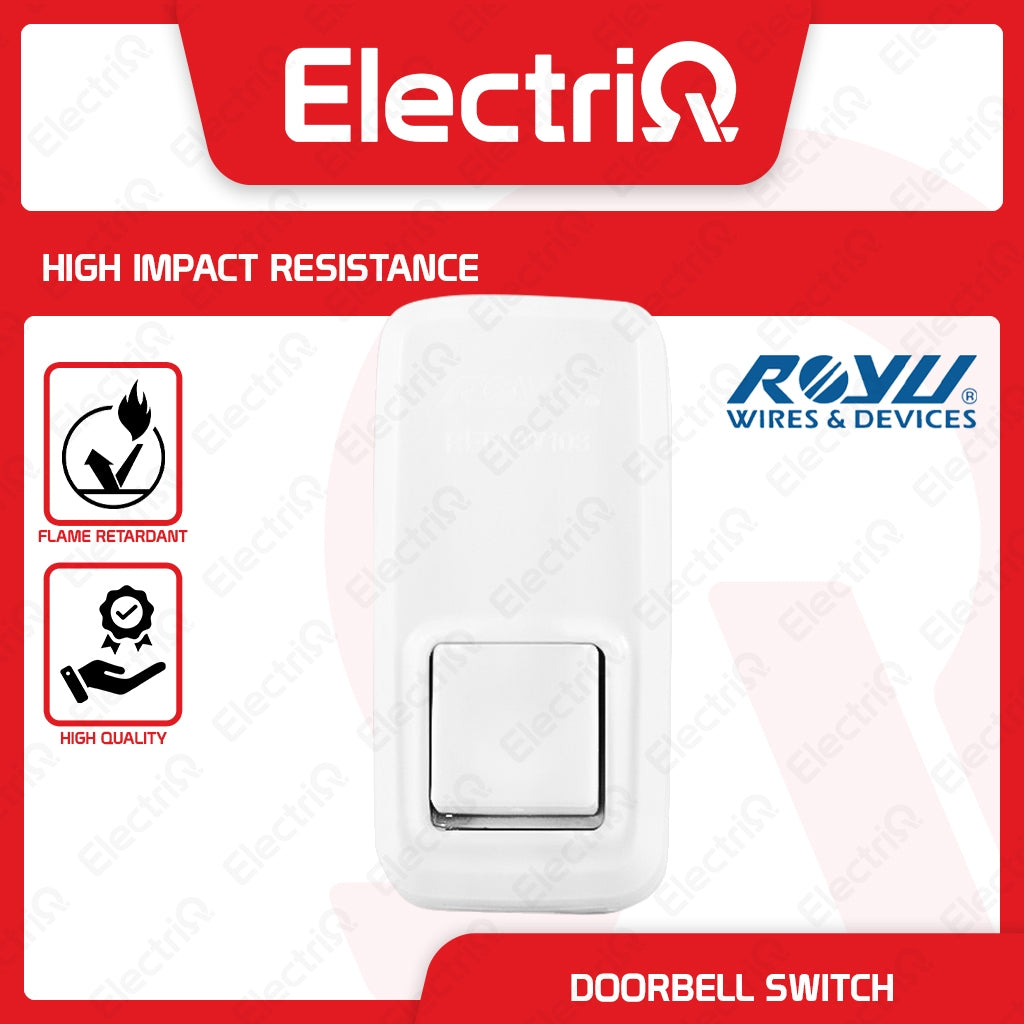 Electriq Royu Surface Mounted Doorbell Push Button Switch