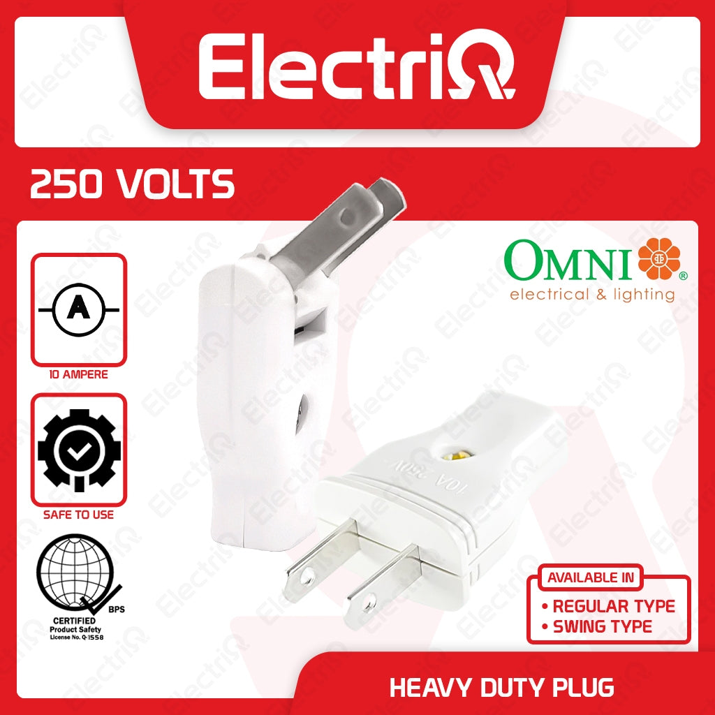 Electriq Omni Heavy Duty Floor Mounted Outlet Square Swing Type Plug Regular Type Plug