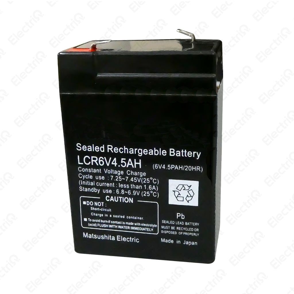 Electriq 6V 4.5Ah 6 Volts Sealed Rechargeable Battery