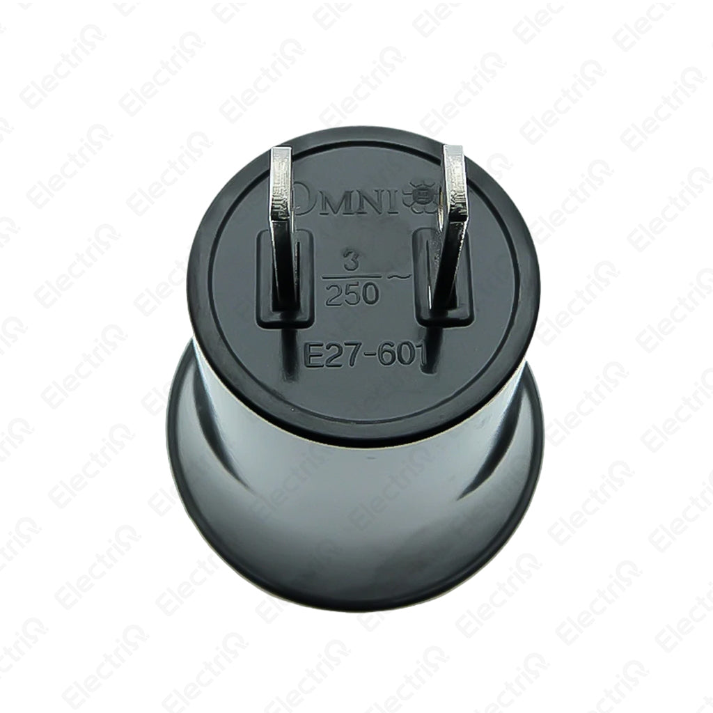 Electriq Omni Socket Plug 3A 250V Keyless Lamp Holder Switch Socket