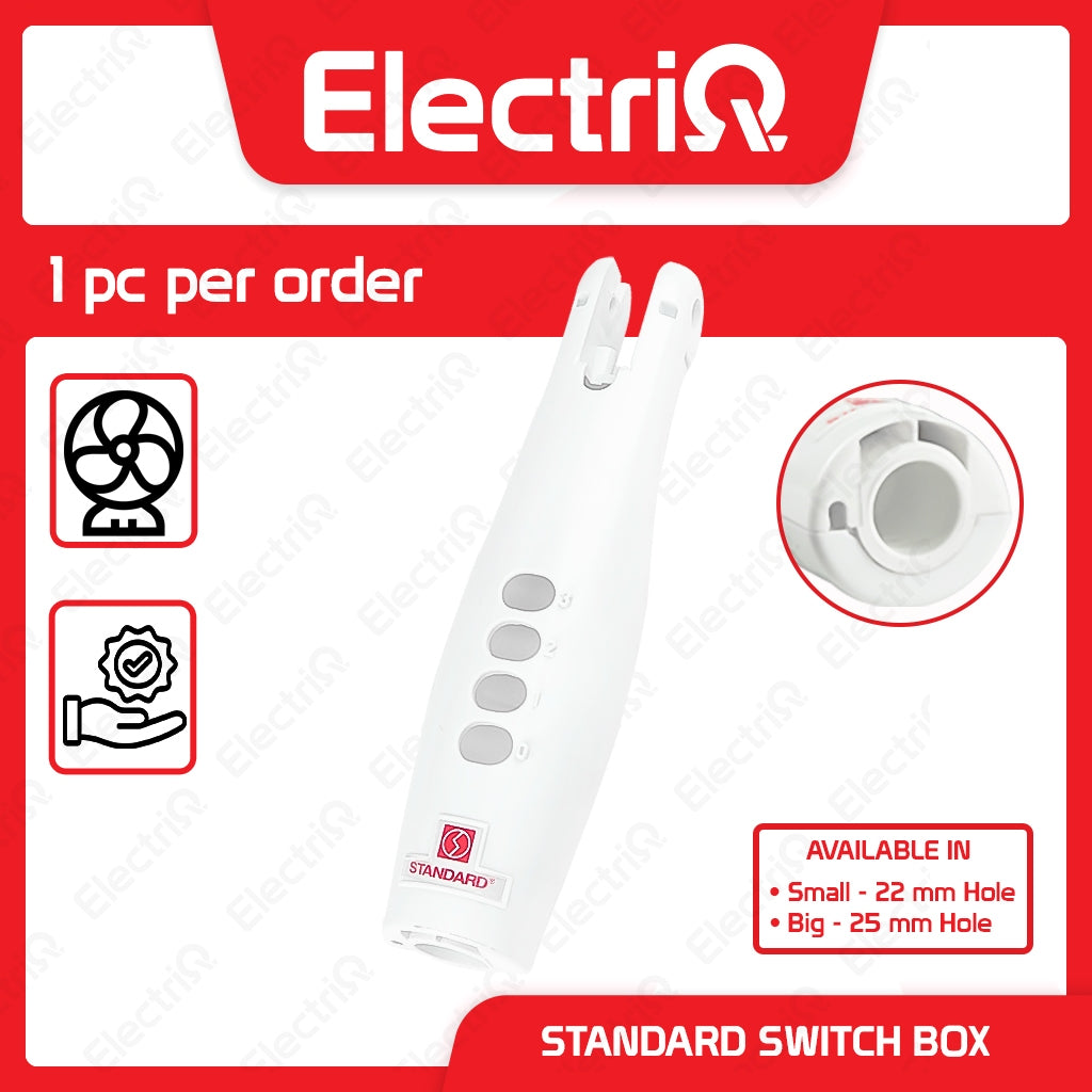 Electriq Replacement Switch Box for Standard Small/Big Hole Electric Fan Spare Parts Only