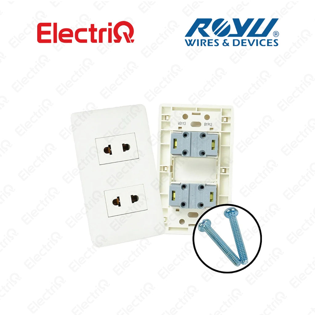 Electriq Royu Super Wide Series Universal/Aircon Outlet 1/2/3 Gang 15A/20A 250V Wall Socket