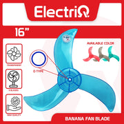 Electriq 16" Standard Banana Type Transparent Fan Blade Replacement Part