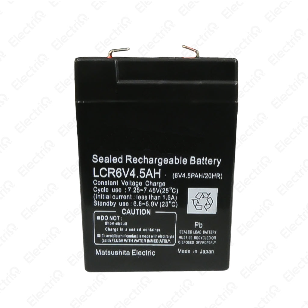 Electriq 6V 4.5Ah 6 Volts Sealed Rechargeable Battery