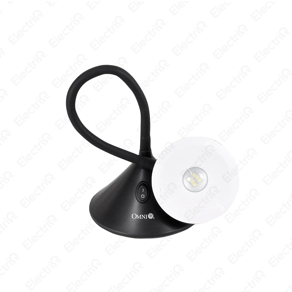 Electriq Omni LED Desk Table Lamp 3.2W Daylight Flexible Arm Black / White