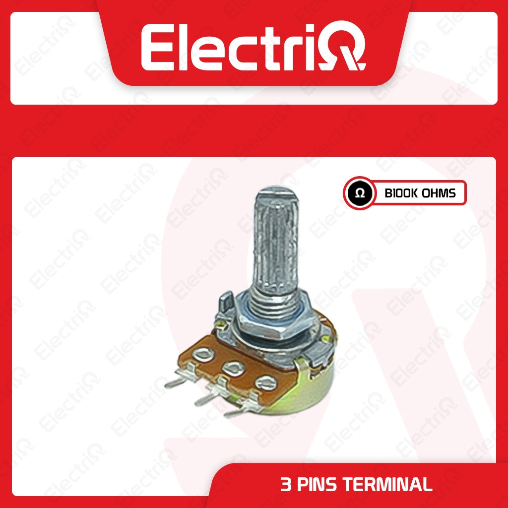 Electriq Potentiometer 100K 8/6/3 Pins Stereo Universal Volume Control B100K