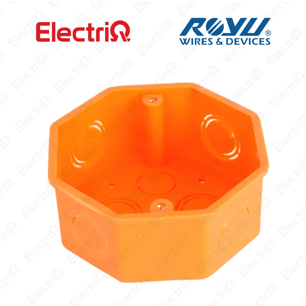Electriq Royu PVC Junction Box Orange 4x4 Electrical Box Without Cover