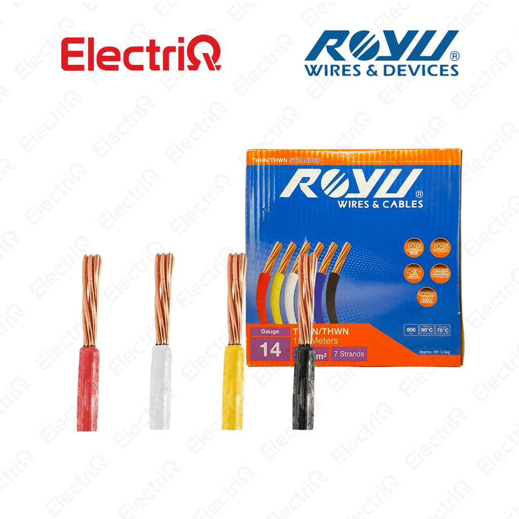 Electriq Royu THHN/THWN Stranded Copper Wire 2mm² AWG14 150M 600V Electrical Cable