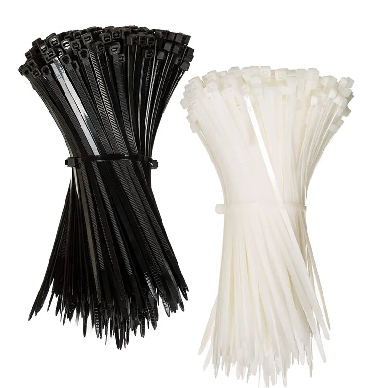 Electriq GP 100 Pcs/Pack Nylon Super Strength Cable Tie with Self Locking and Anti-UV