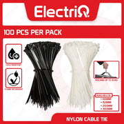 Electriq GP 100 Pcs/Pack Nylon Super Strength Cable Tie with Self Locking and Anti-UV