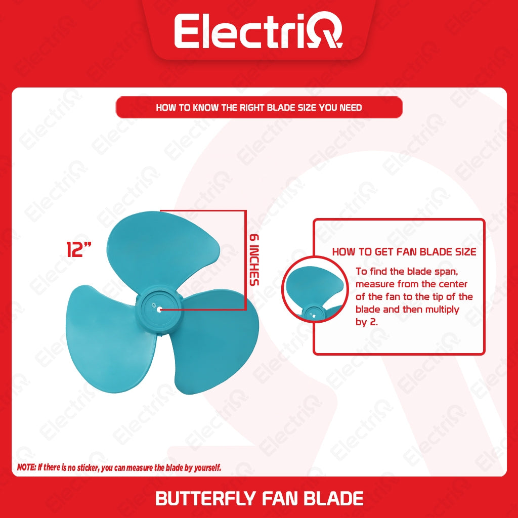 Electriq 12" Universal Electric Fan Blade Half Moon (D-Type) Replacement
