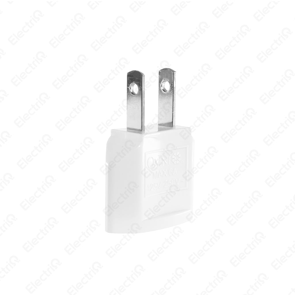 Electriq Omni Round to Flat Regular Adapter 6A 250V Plug Converter