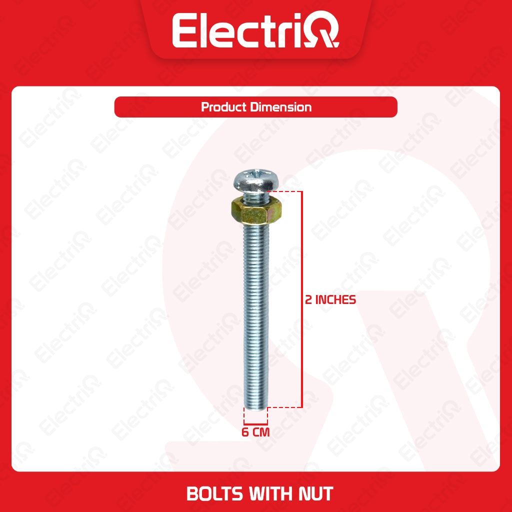 Electriq Bolt w/ Nut for Dryer/Washing Machine Motor 1.5/ 2 /2.5 inches Spare Parts Only
