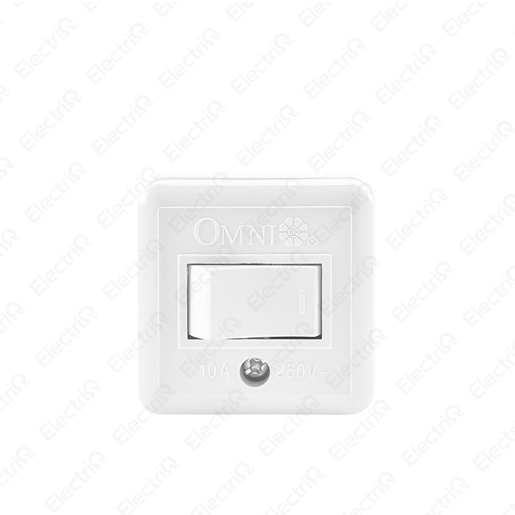 Electriq Omni Surface Mounted Convenience Switch 10A 250V Heavy Duty Electrical Switch