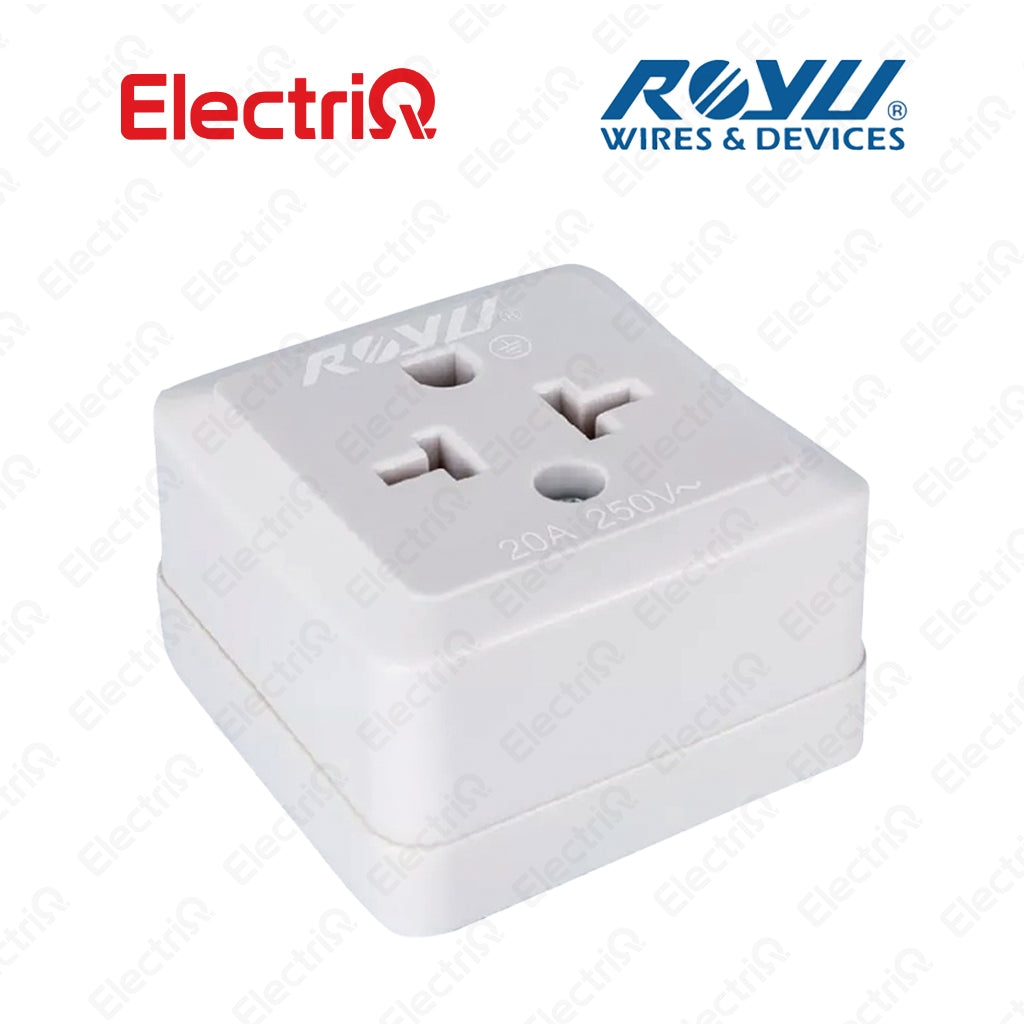 Electriq Royu Surface Single Tandem Outlet 20A 250V