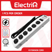 Electriq Panther 1.75M Power Extension Cord with Surge Protector 6-Outlet