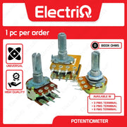 Electriq Potentiometer 100K 8/6/3 Pins Stereo Universal Volume Control B100K