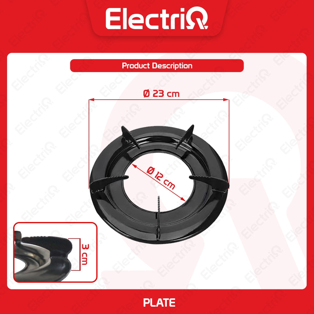 Electriq Universal Gas Stove Burner Rack Stand Plate 23cm Non-Slip Hob Support