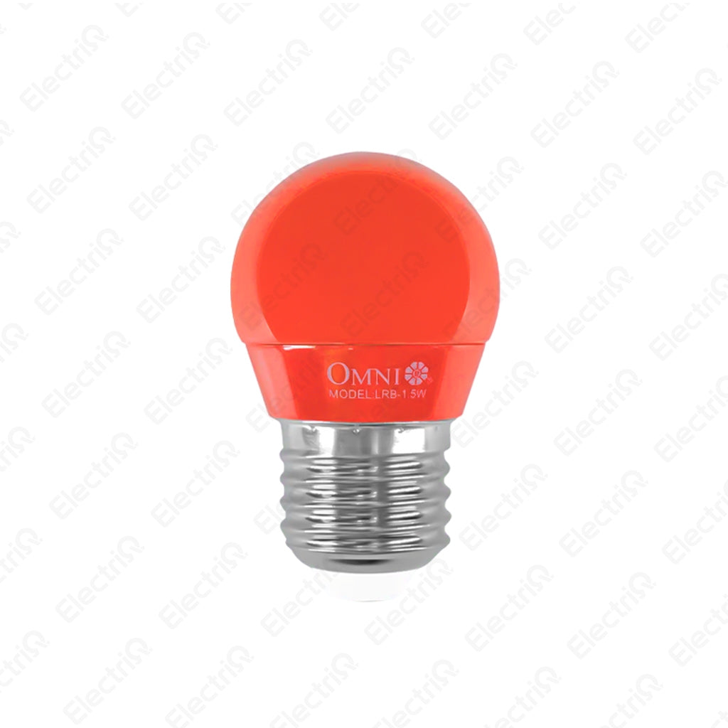Electriq Omni Basic LED Colored Round Bulb 1.5W E27 LRB Series Energy Saving Decorative Light (Sold Per Color)
