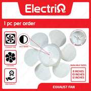 Electriq Standard Exhaust Fan Blade Half Moon “D” Type 8” / 10” / 12”