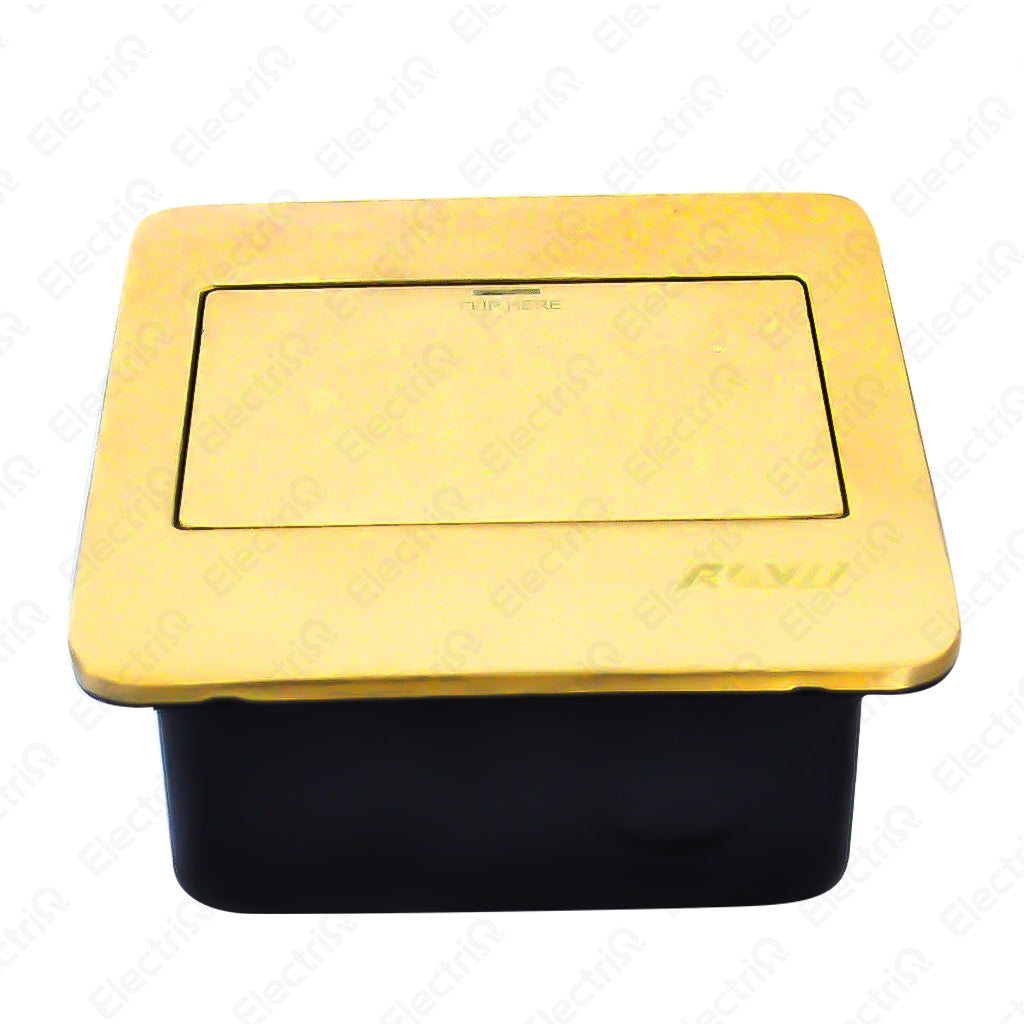 Electriq Royu Bronze Square Floor Receptacle Window Opening Bronze Fixture Only