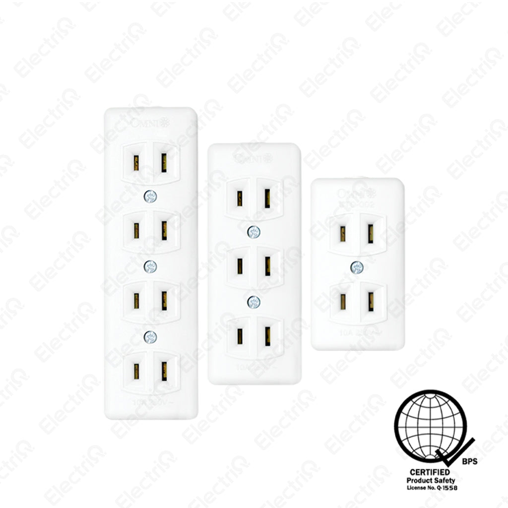 Electriq Omni Spring Type Outlet 2/3/4 Gang 10A 250V STO Series Heavy Duty Modular Socket