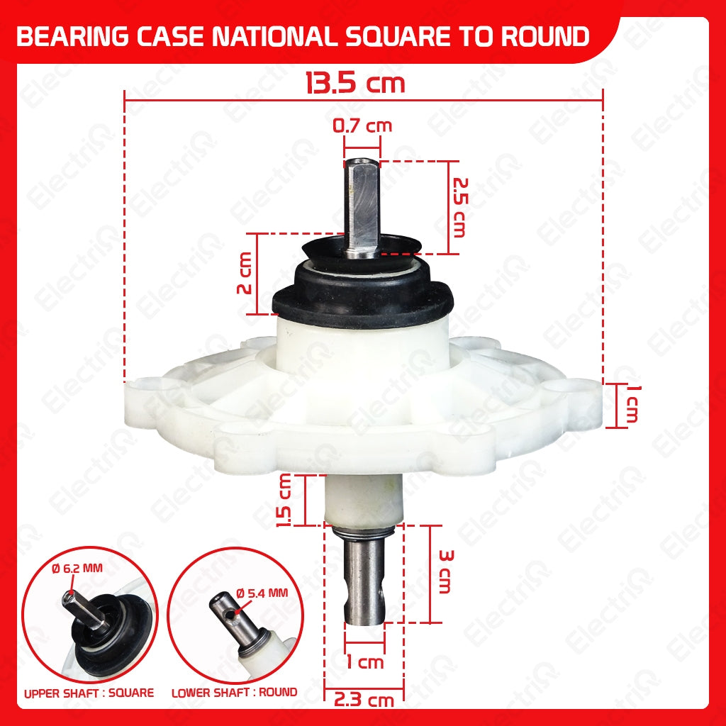 Electriq Washing Machine Gear Box Gearcase Assembly Compatible for Dowell / Sharp / Eureka / Camel / Hanabishi
