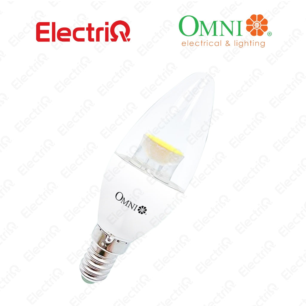 Electriq Omni LED Clear Candle Bulb 4W E14 Daylight 6500K