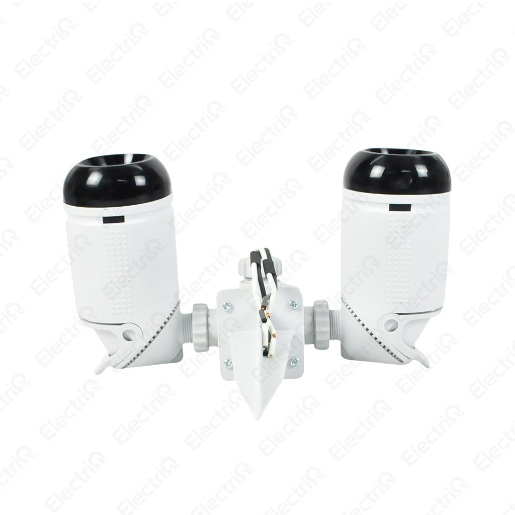 Electriq Omni Deluxe Weatherproof Twin Lampholder IP65 Gardening Lamp Holder 250V