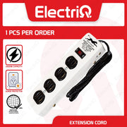 Electriq Panther Power Extension Cord 3M with Surge Protector 4-Outlet