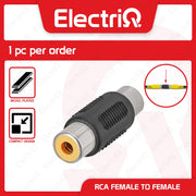 Electriq RCA Female to Female Coupler Plug Audio Video AV Connector Adapter RCA