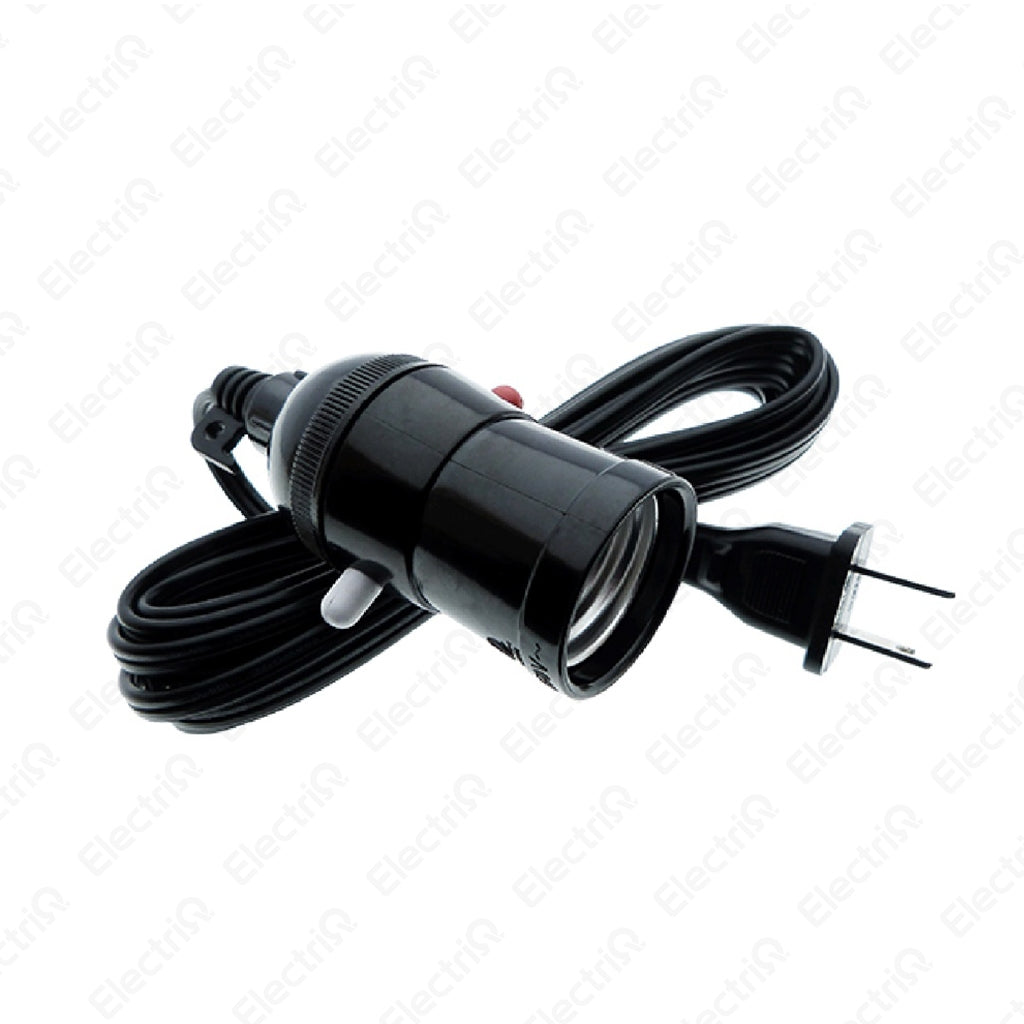 Electriq Omni E27 Bulb Socket Extension Cord 3M / 6M Push Through Switch Lamp Holder Cable