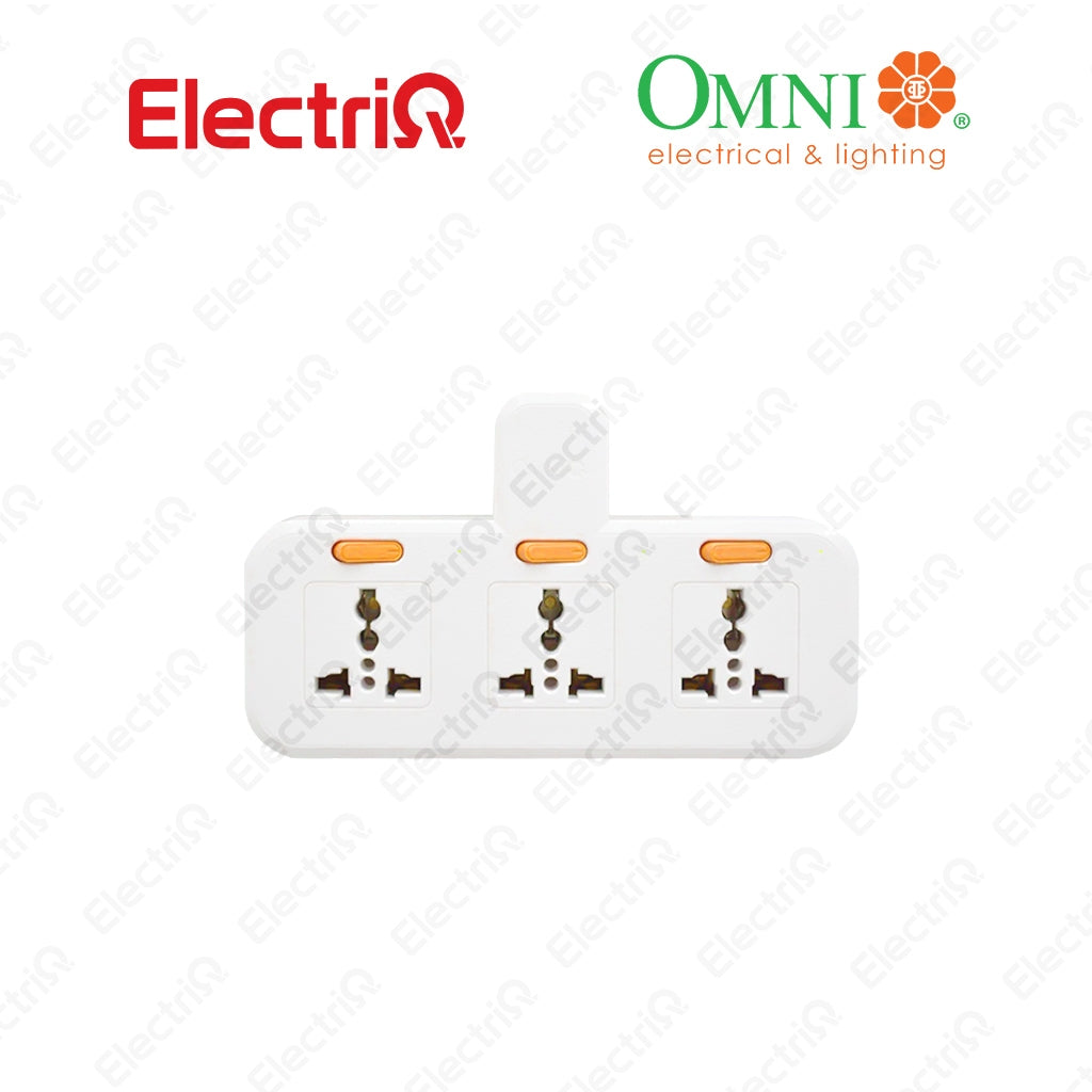 Electriq Omni 3/4-Gang Wall Universal Adapter Socket 10A with Individual Switch & Indicator