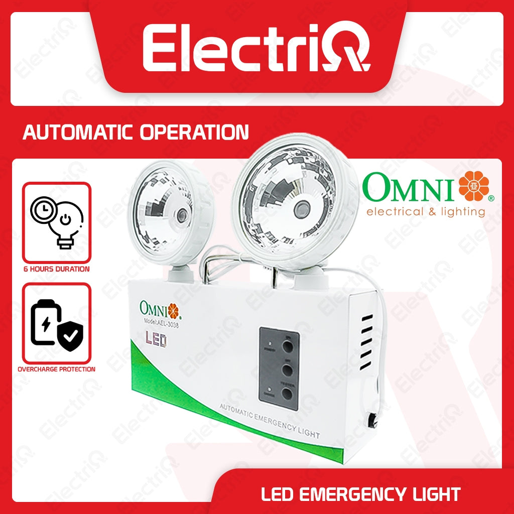 Electriq Omni LED Automatic Emergency Flashlight with Overcharge Protection
