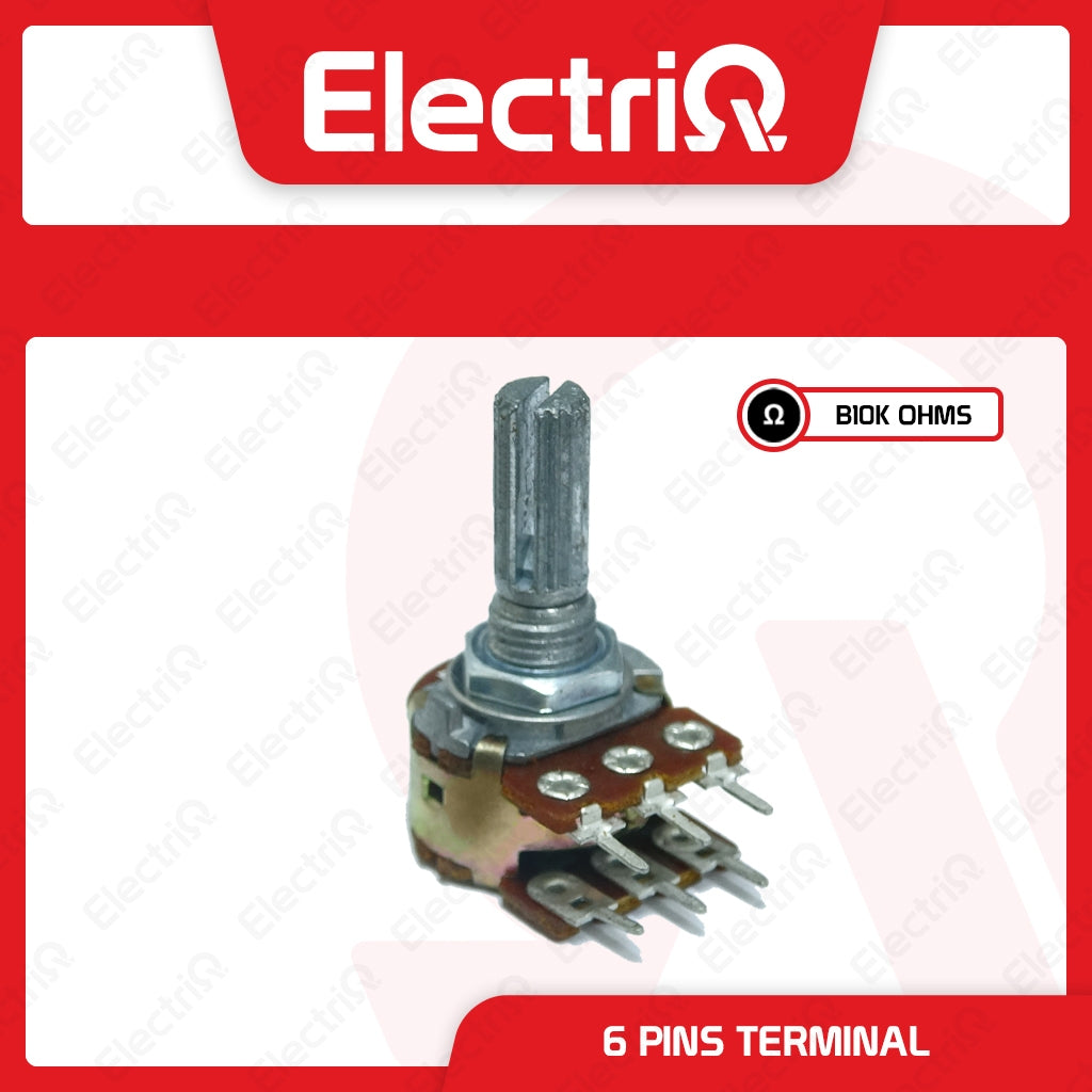 Electriq Potentiometer 10K 6/3 Pins Volume Control B10K Universal