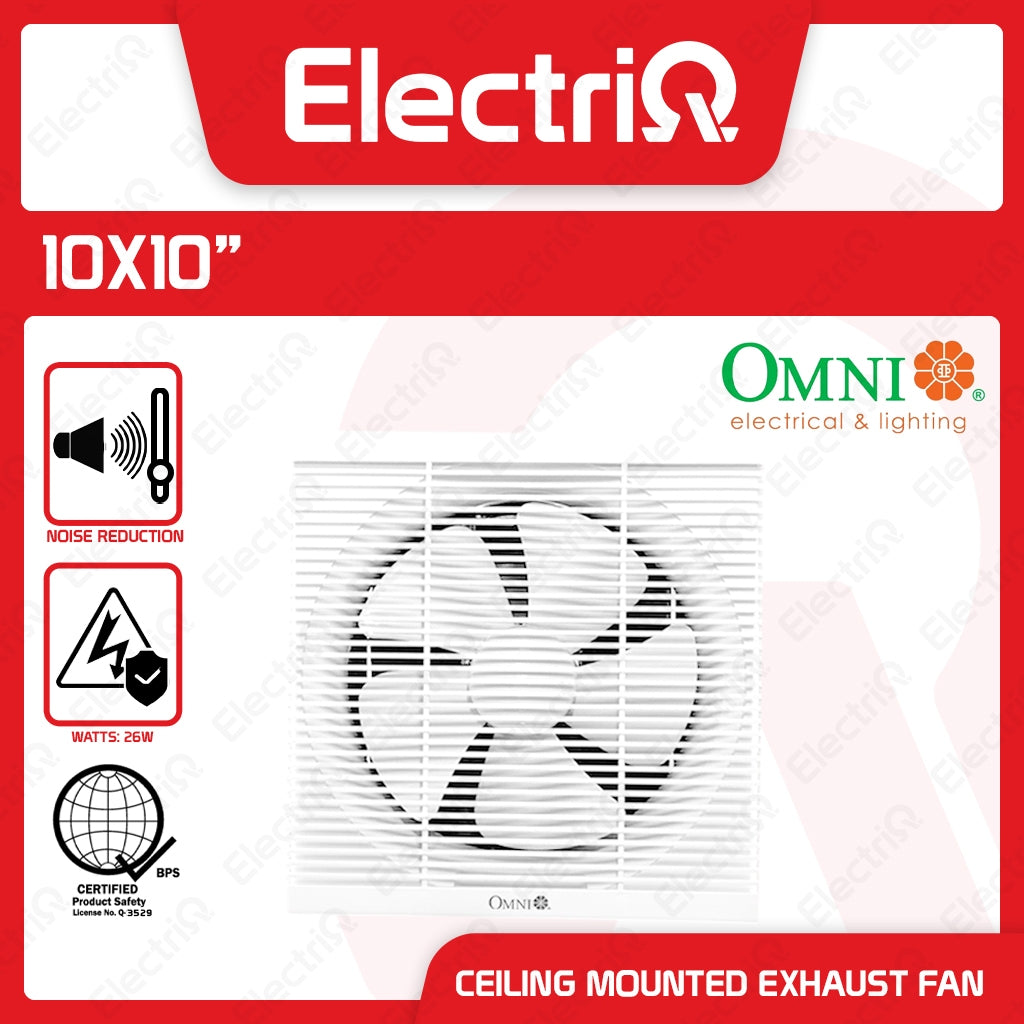 Electriq Omni Ceiling Mounted Exhaust Fan 8-inch 26W Ventilation Fan
