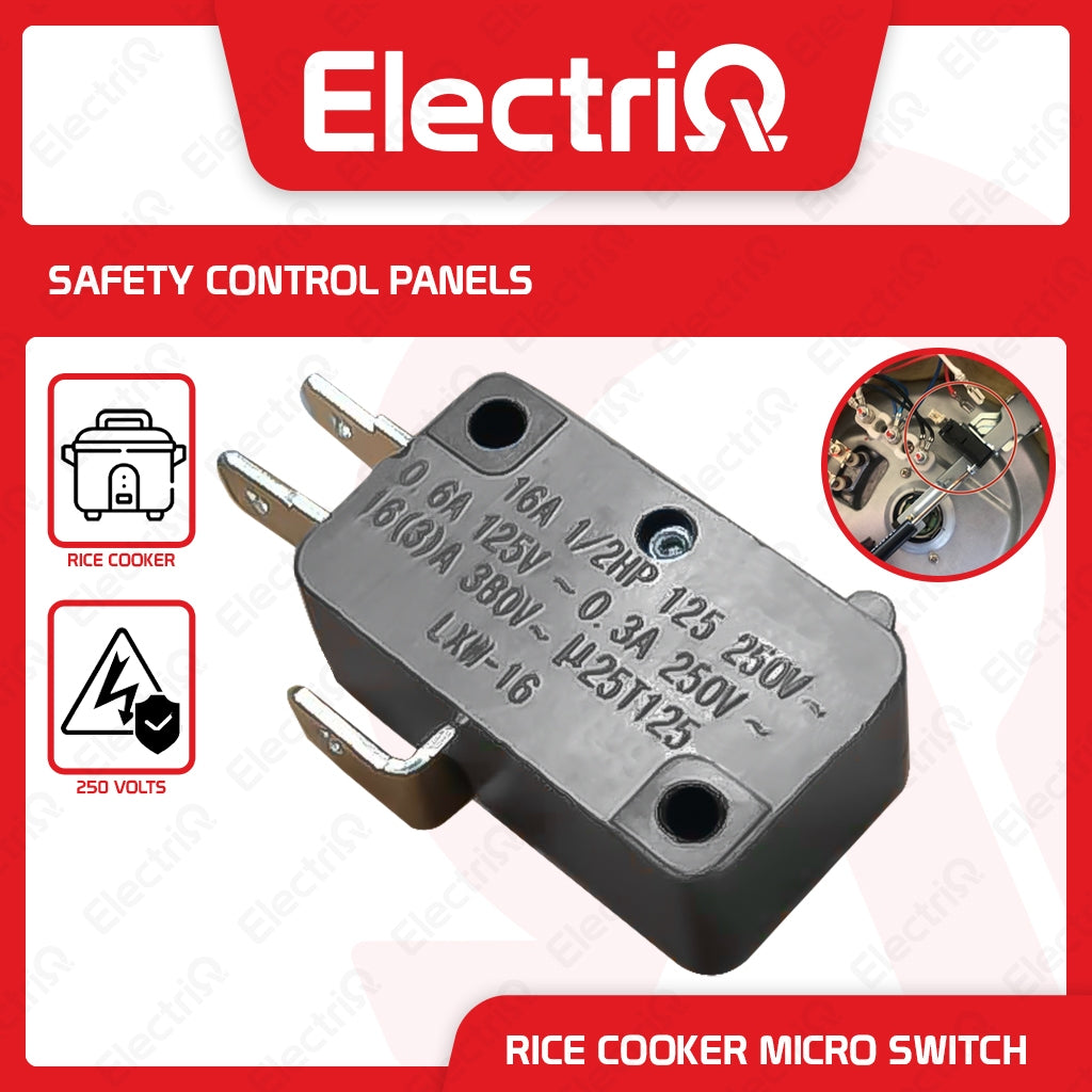 Electriq Soft Micro Switch 16A 250V for Rice Cooker Replacement
