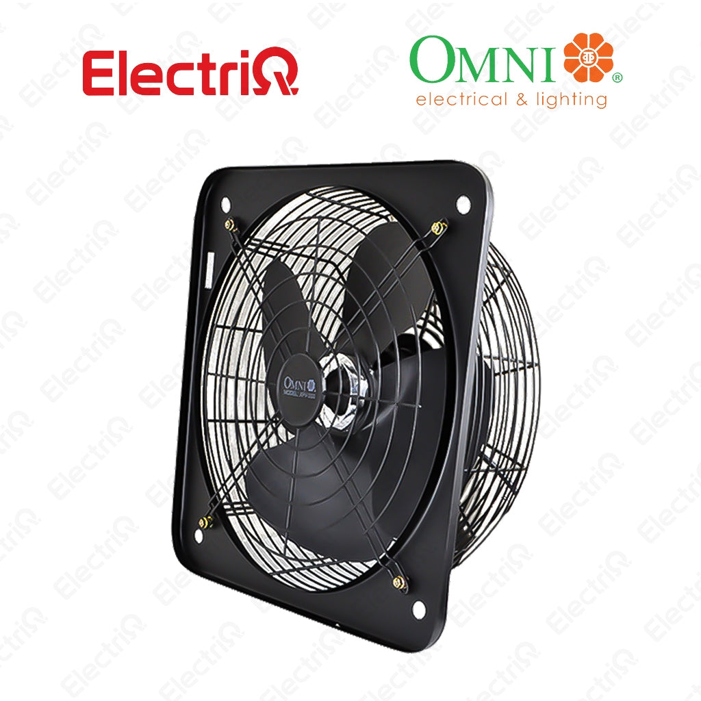 Electriq Omni Industrial Wall Mounted Exhaust Fan 12/14 Inch with Grille 55W