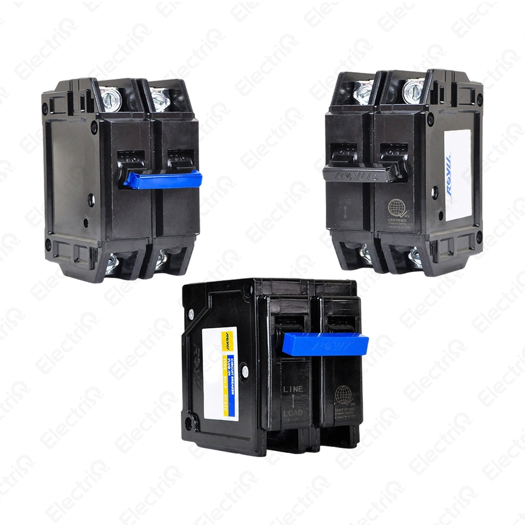 Electriq Royu Mini Circuit Breaker Plug-In Type 2-Pole 20A/30A/60A Screw Terminal