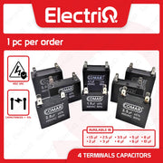 Electriq CBB61 Running Capacitor 4-Terminal 450VAC ±5% Motor Fan Capacitor