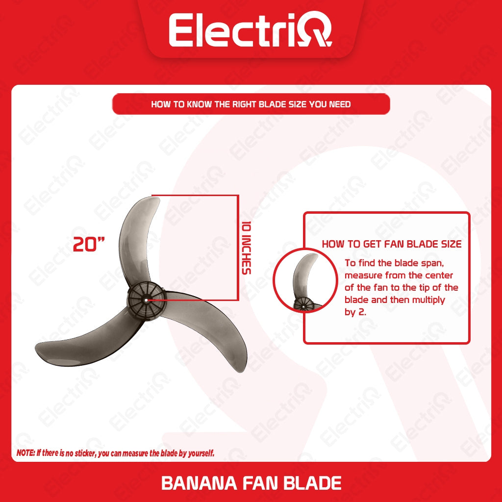 Electriq 20” Transparent Acrylic Fan Blade (Half Moon/D-Type) for Asahi