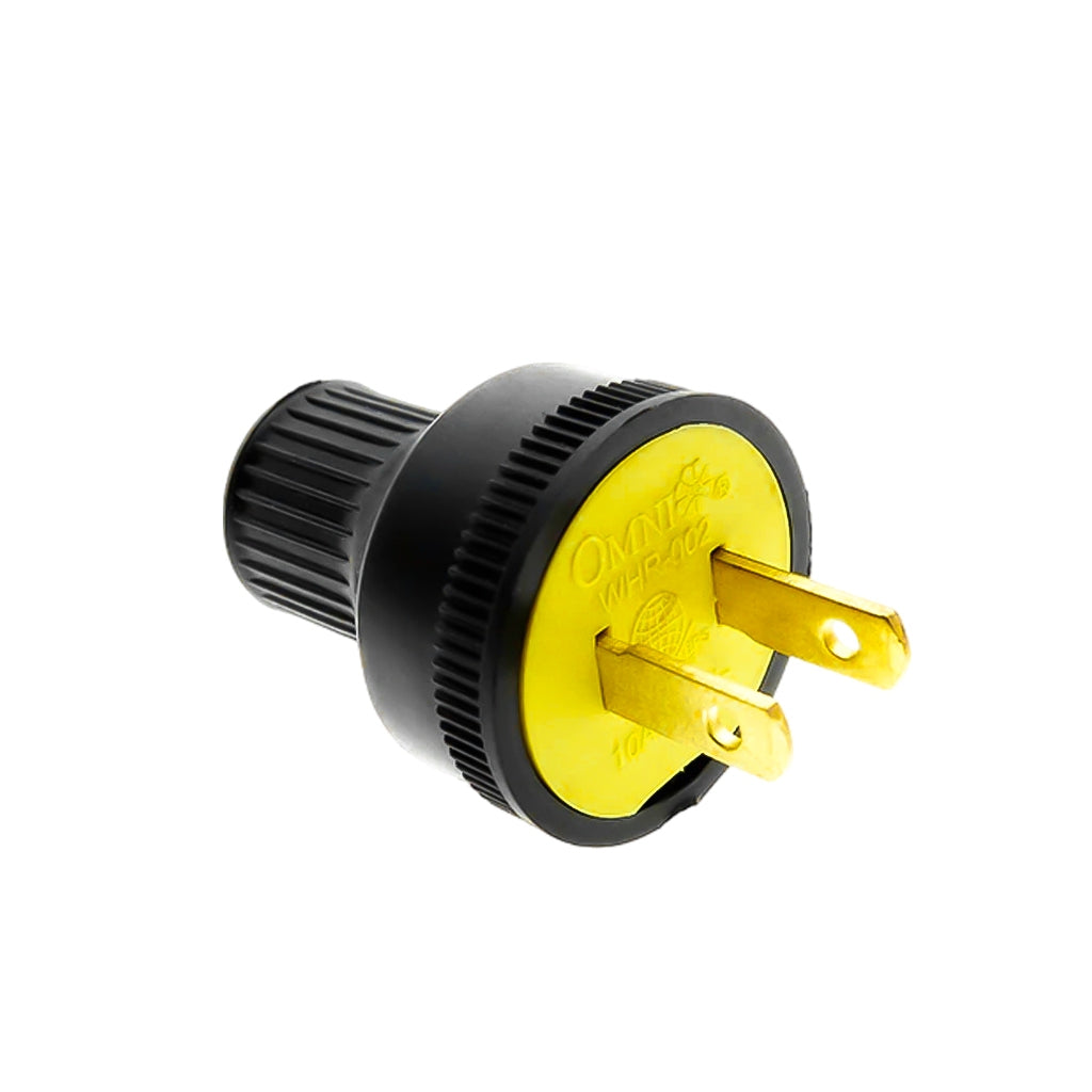 Electriq Omni Heavy Duty Rubber Plug Yellow 10A 260V Industrial Electrical Plug