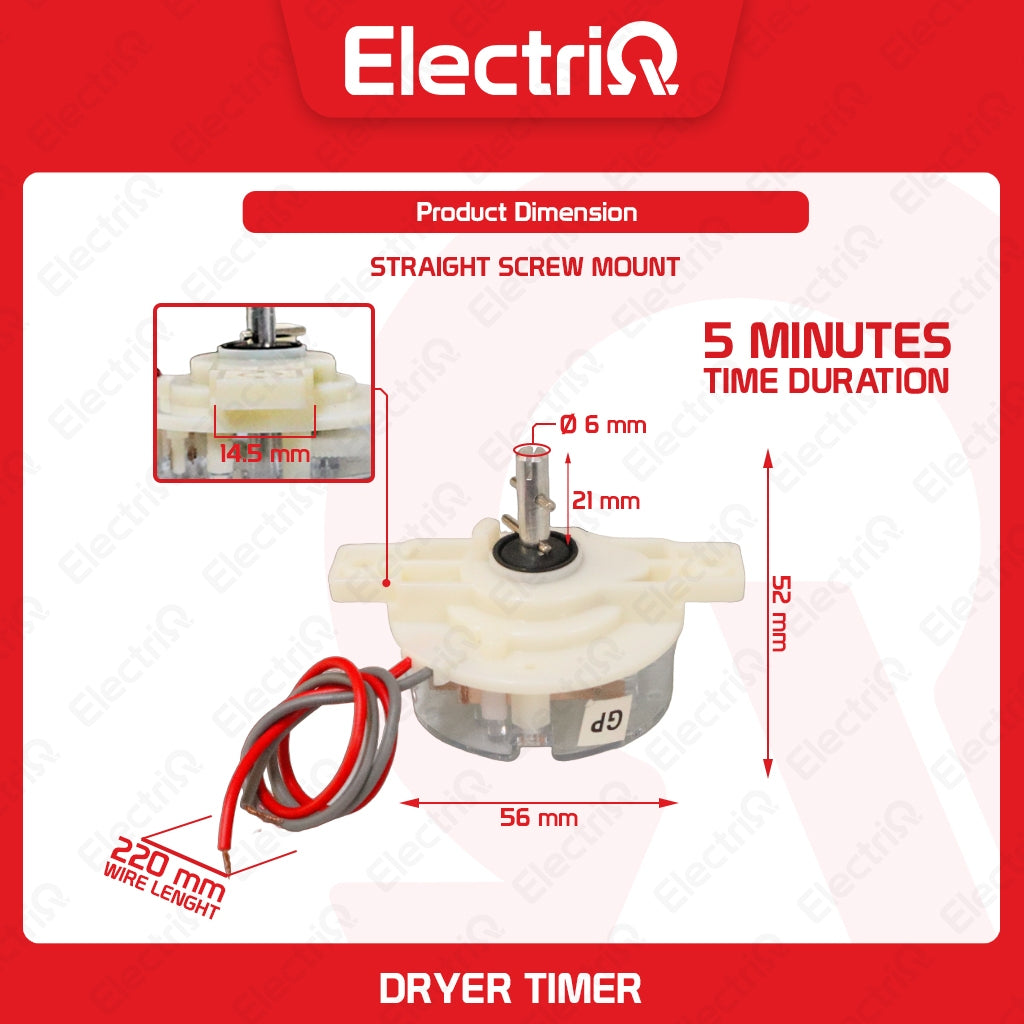 Electriq Universal Spin Dryer Timer 2-Wire (Flat & Slant Mount) Replacement Part