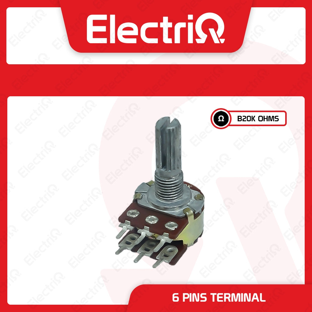 Electriq Potentiometer 20K 6/3 Pins Volume Control B20K Universal
