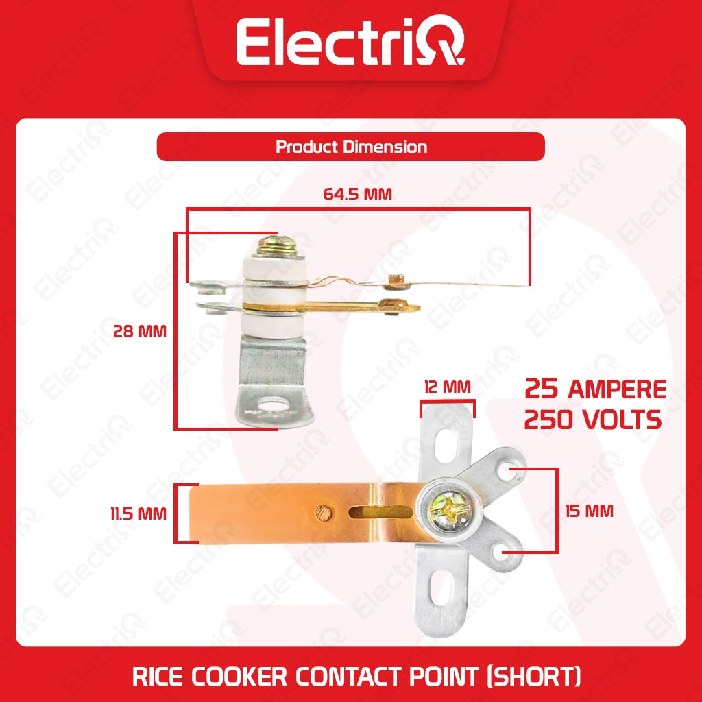 Electriq High-Power Rice Cooker Thermostat Switch / Bimetal Temperature Contact (Copper Contact)